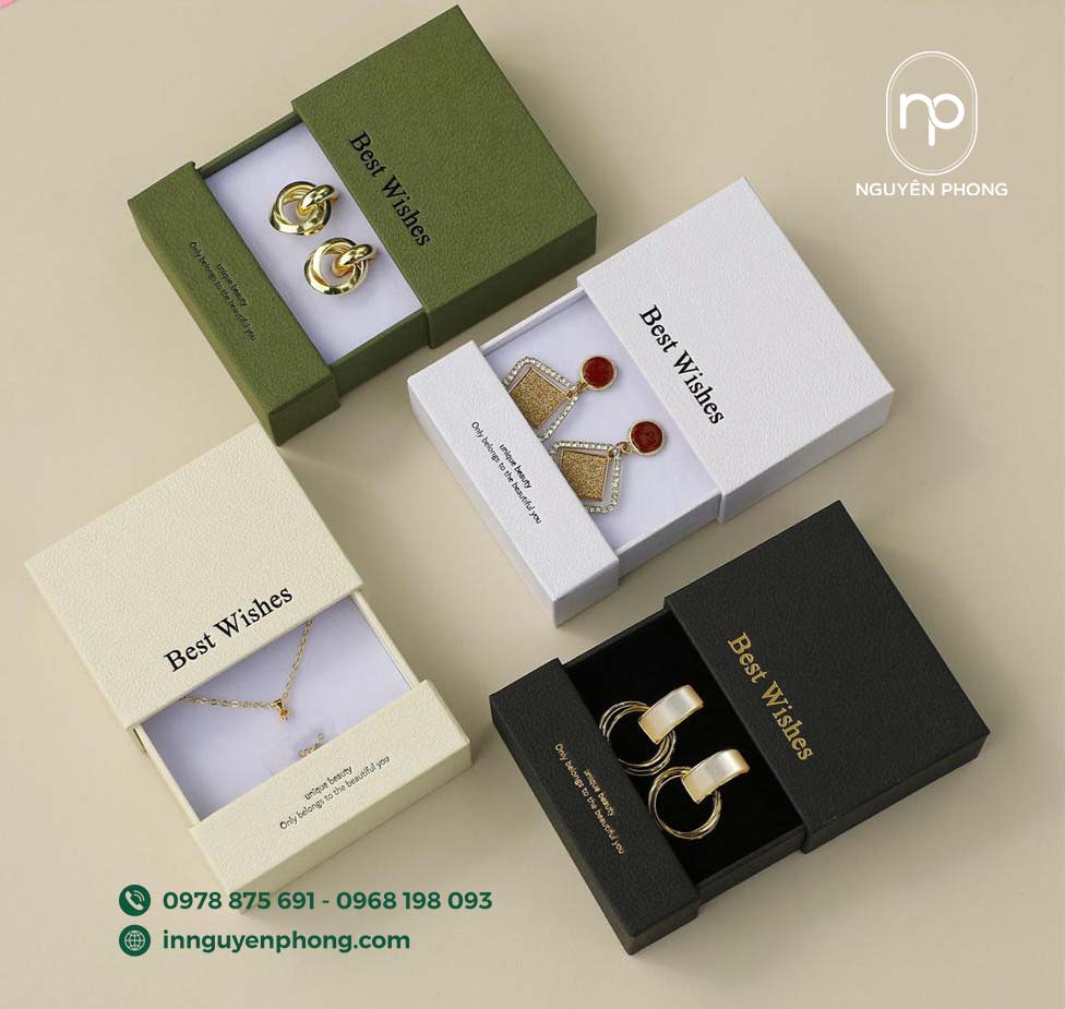 In hộp đựng trang sức dạng rút